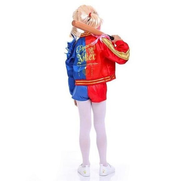 Halloween Suicide Squad Harley Quinn Cosplay Dress Child Kids Large Cost… - Picture 10 of 10